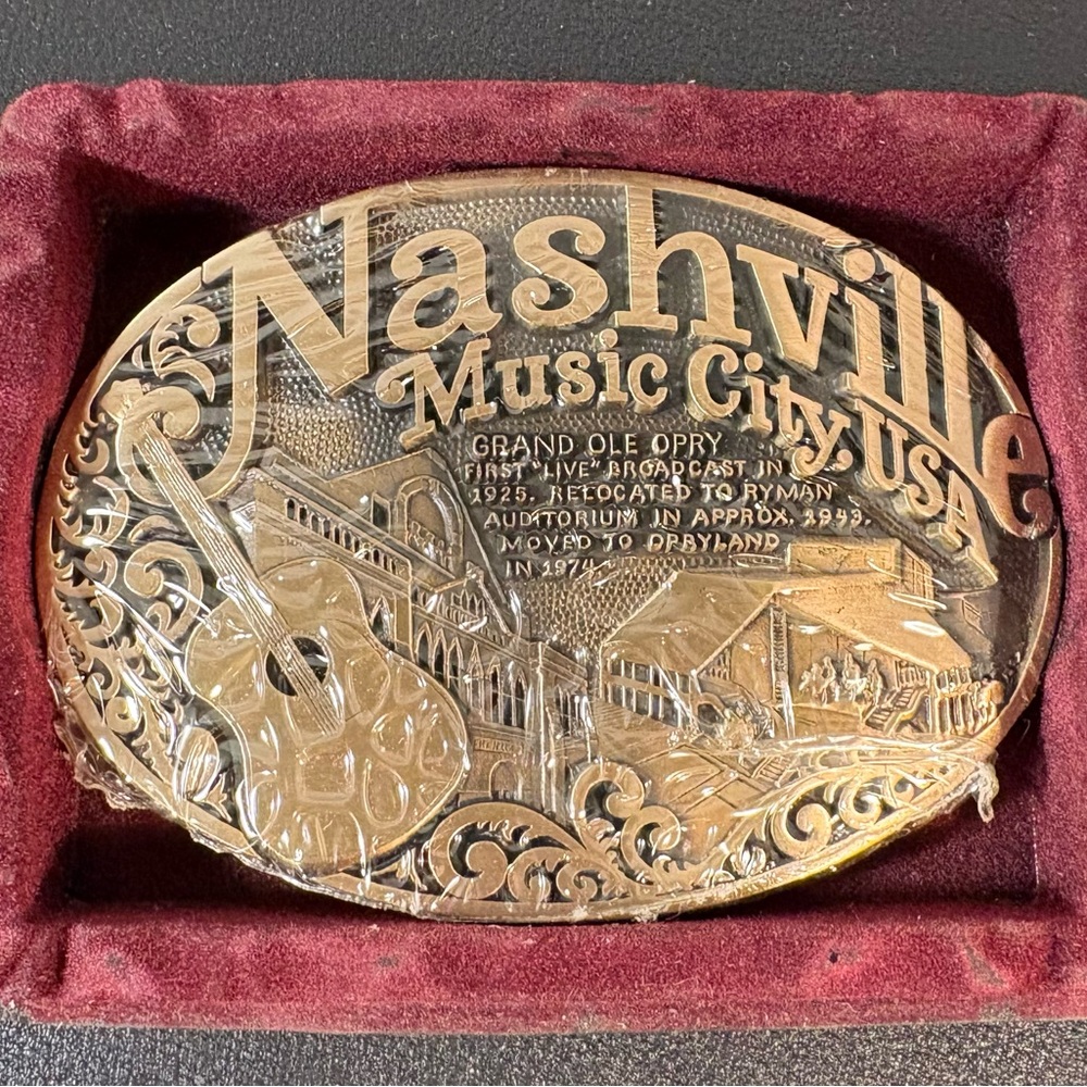 Nashville Music City USA Belt Buckle